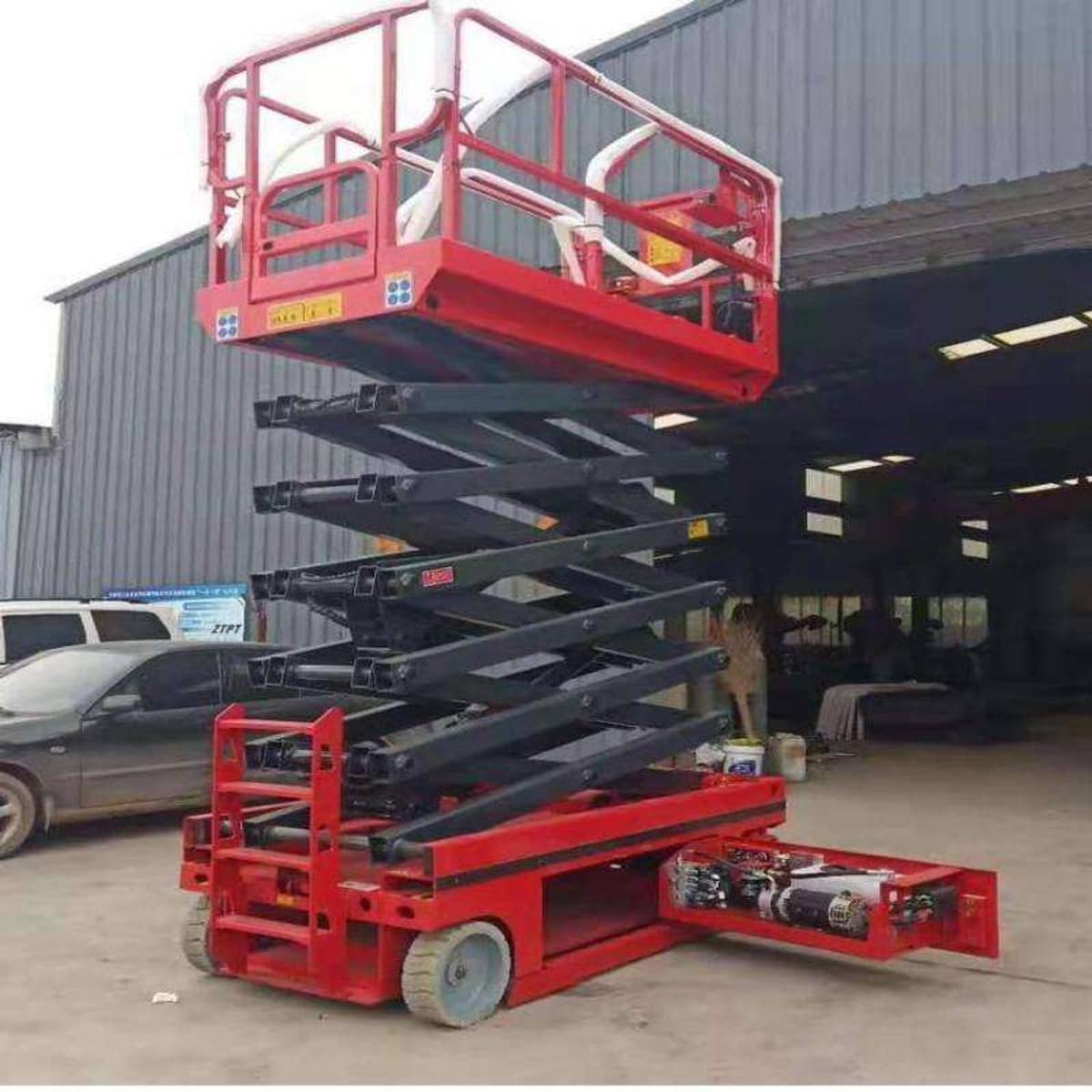 Best-selling 10m, 12m, 14m electric scissors lift mobile working platform for high-altitude operations Inspection and factory inspection service