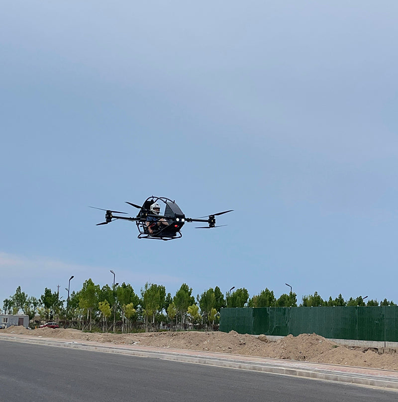 Electric manned drone Electric vertical take-off and landing aircraft Manned aircraft with a load capacity of 100 kg