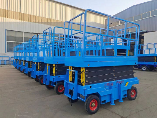 Heavy-duty scissor lift, with enhanced stability, can be used for challenging industrial tasks. Inspection and factory audit inspection services.