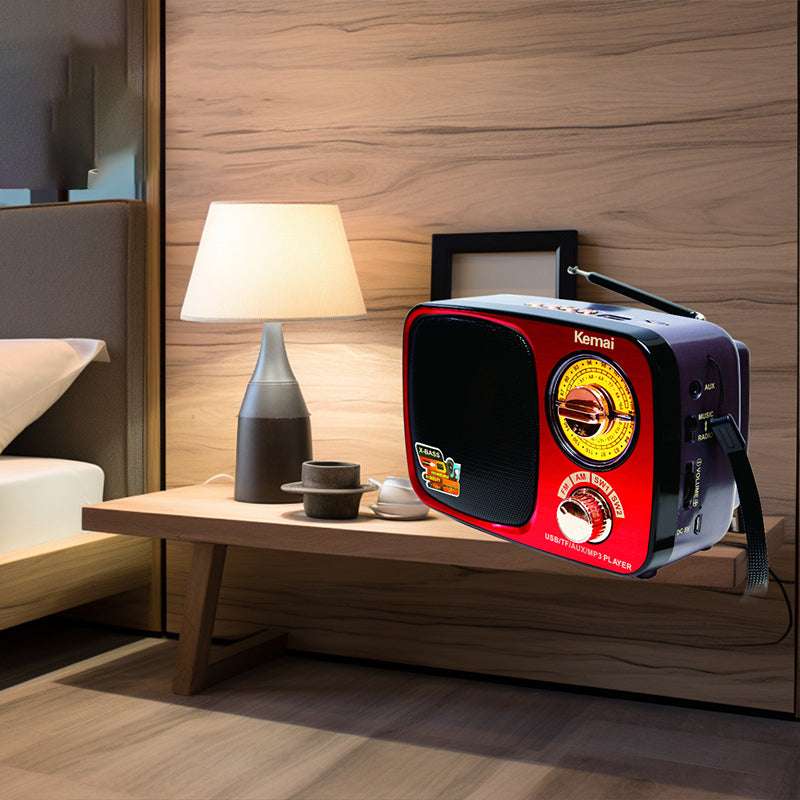 Rechargeable retro radio speaker, full-band multi-functional FM/AM/SW portable radio