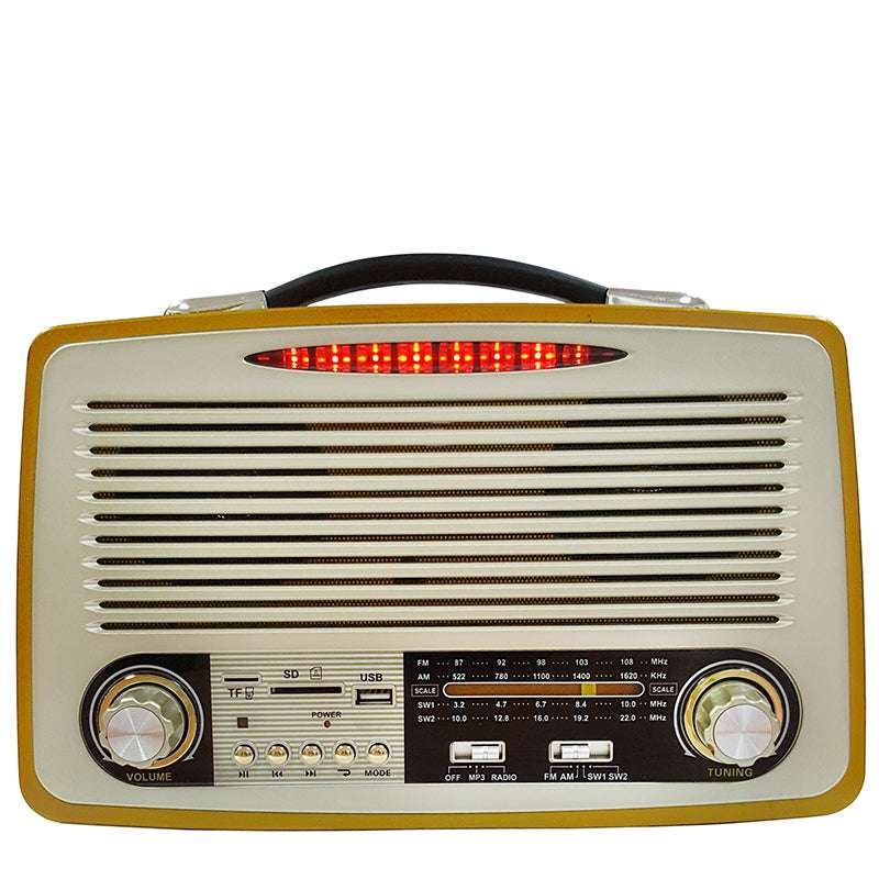 Bluetooth Speaker Portable 3-Band Am FM Sw Radio, TF Card and MP3 Player, Rechargeable Speakers Bluetooth