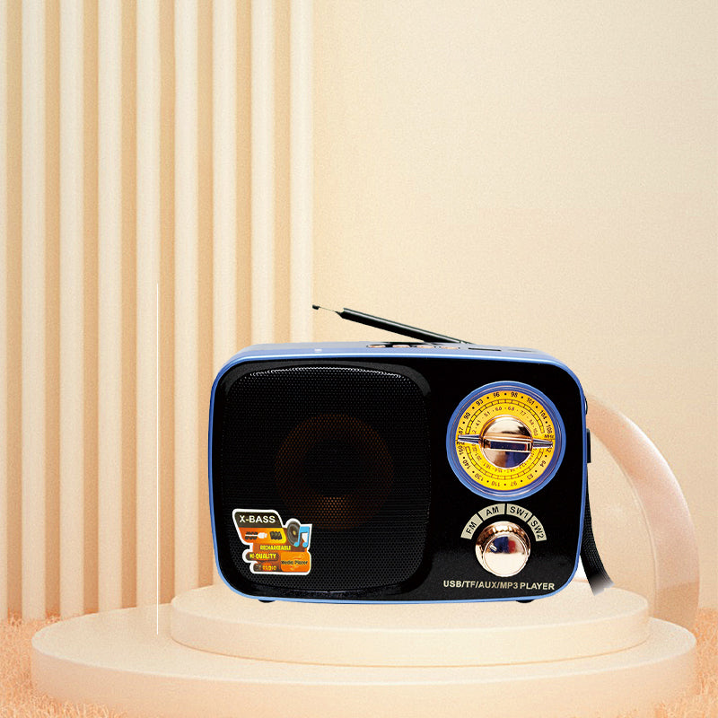 Portable high-quality large-volume retro radio with FM/AM/SW multi-band functionality