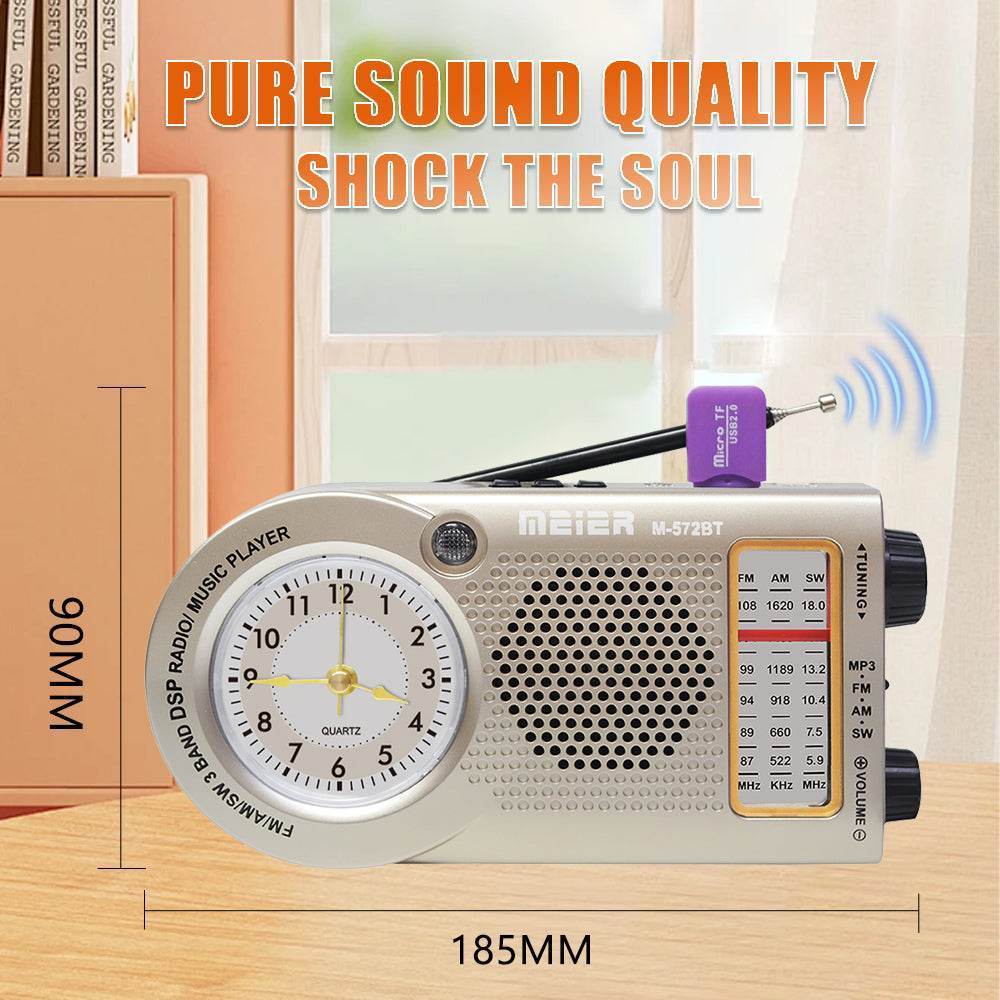 消费级电子产品便携式三频调幅调频收音机、TF 卡和 MP3 播放器、可充电扬声器、蓝牙、石英钟 - 速航船务