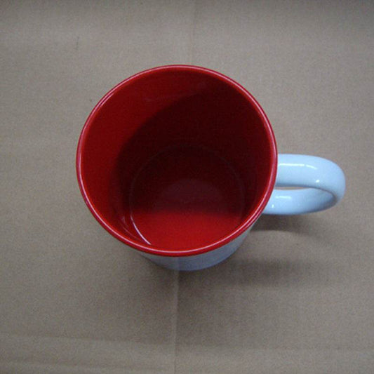 11盎司白色升华彩色内陶瓷咖啡杯验货验厂检验服务 - 速航船务