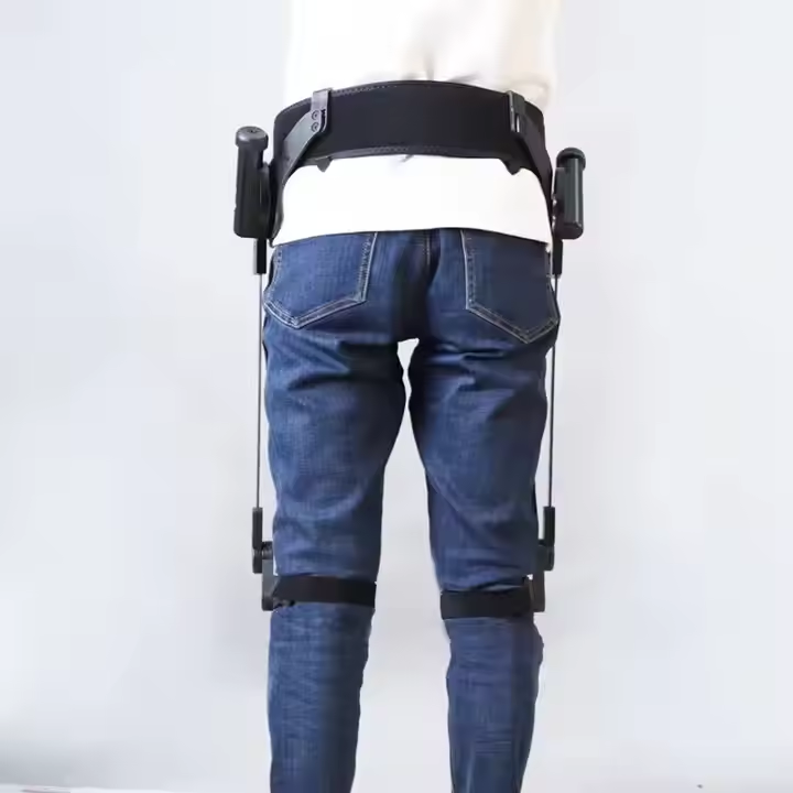 Advanced electric hip joint assist robot, with 6 levels of adjustable power, used as an external exoskeleton rehabilitation device for walking support. Inspection and factory certification service.