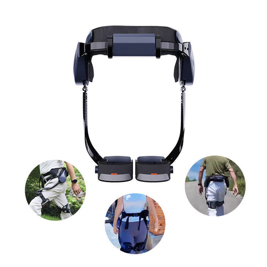 Advanced electric hip joint assist robot, with 6 levels of adjustable power, used as an external exoskeleton rehabilitation device for walking support. Inspection and factory certification service.