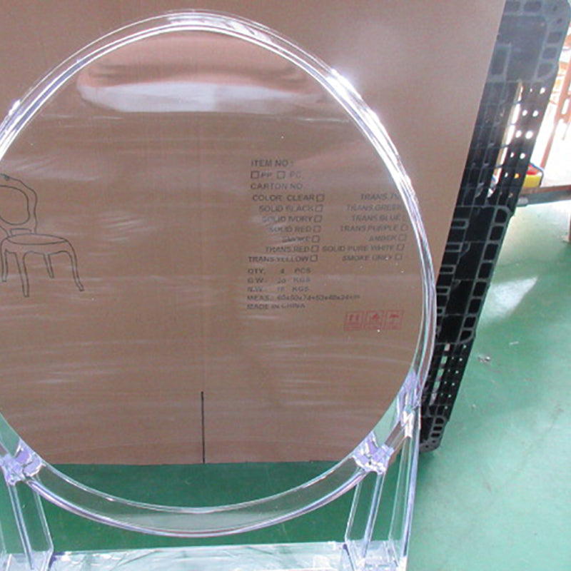 Party stackable wedding event metal iron cushion transparent chairs inspection factory inspection product inspection service