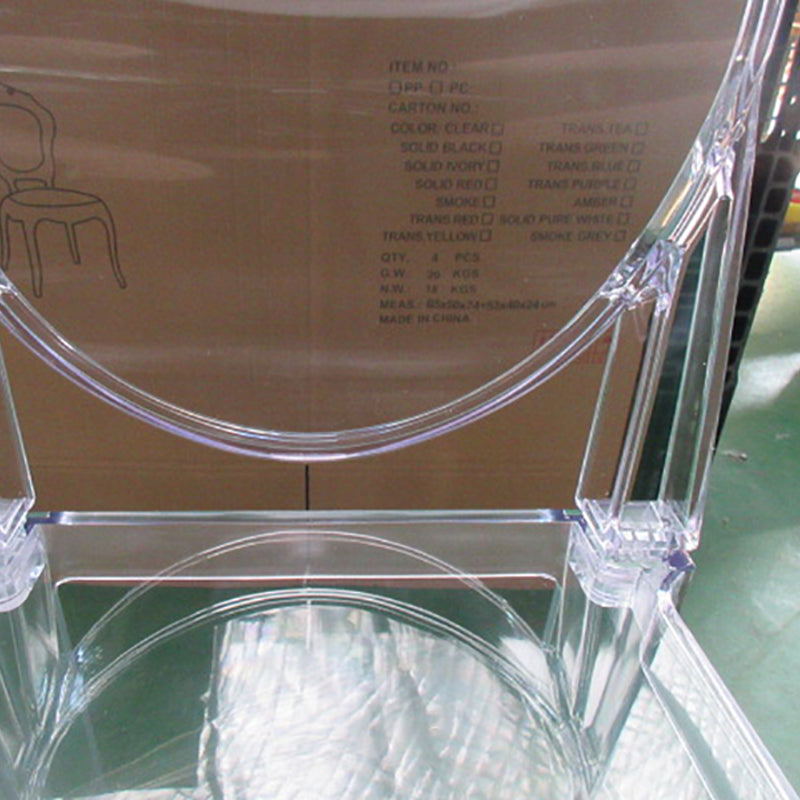 Party stackable wedding event metal iron cushion transparent chairs inspection factory inspection product inspection service