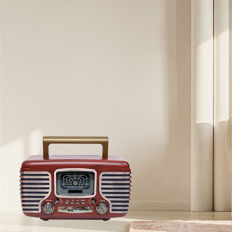 新款收音机复古迷你便携式收音机无线扬声器蓝牙收音机