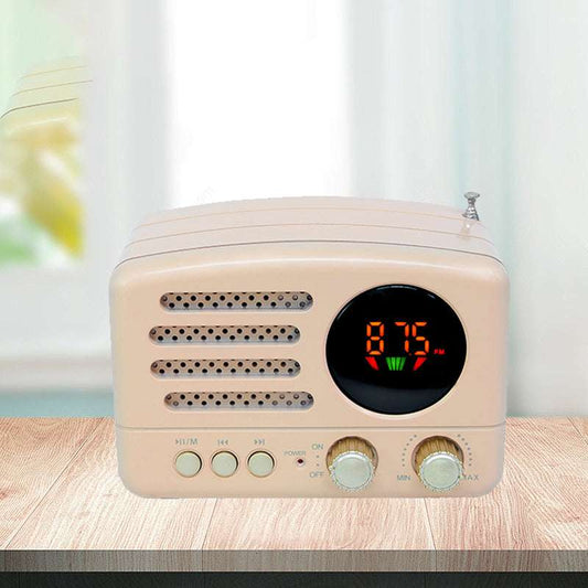 Digital multi-band radio earphone jack battery-powered portable home AM/FM SW mini retro radio