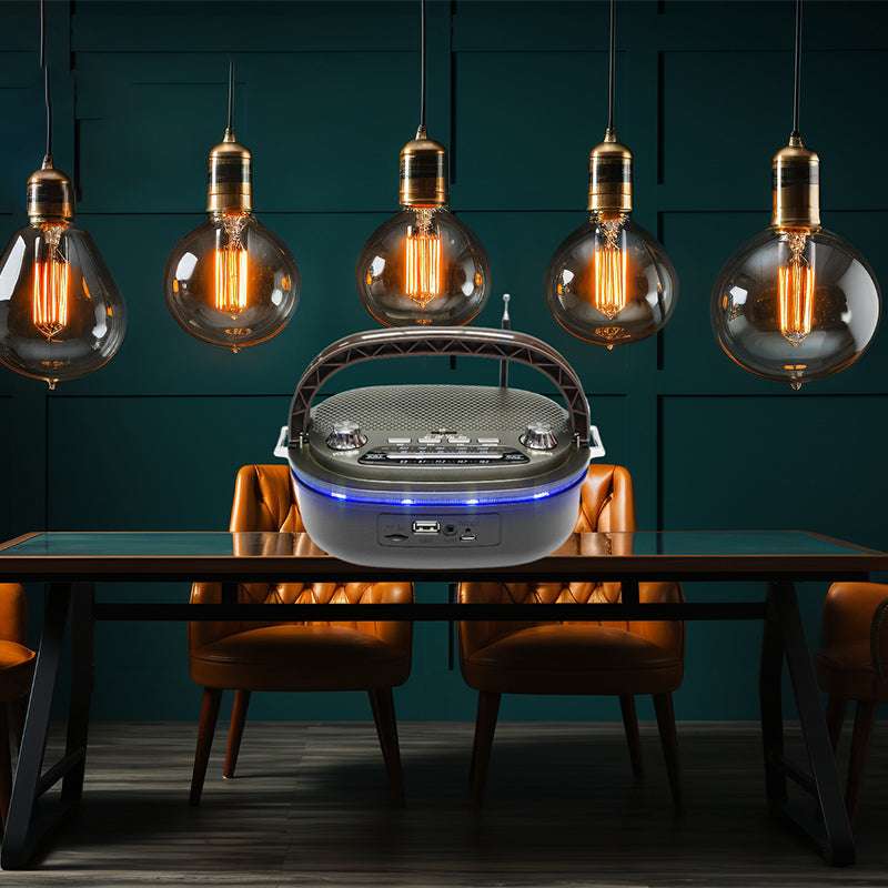 Retro multi-band wooden charging radio, featuring USB wireless connection and Bluetooth playback for a multi-functional radio