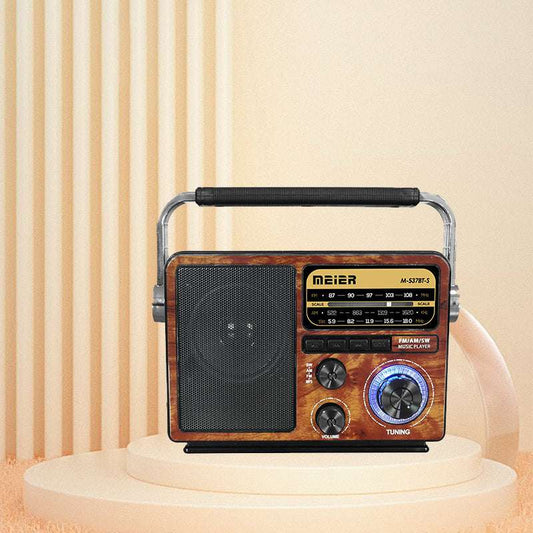 BT speaker, stylish and portable retro radio, with high-quality sound radio USB drive