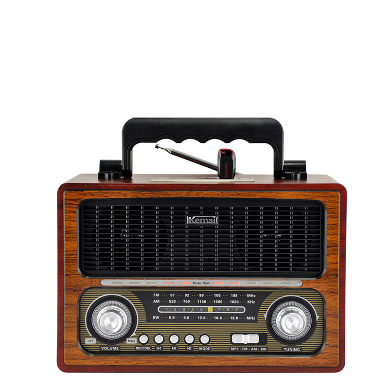 Portable 3-Band Am FM Sw Radio, TF Card and MP3 Player, Rechargeable Speaker radio