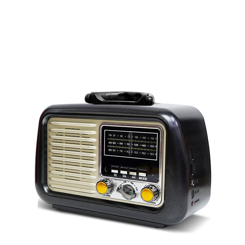 Classic Large Portable Retro Home AM/FM/Software Multi-Band Digital Portable Radio