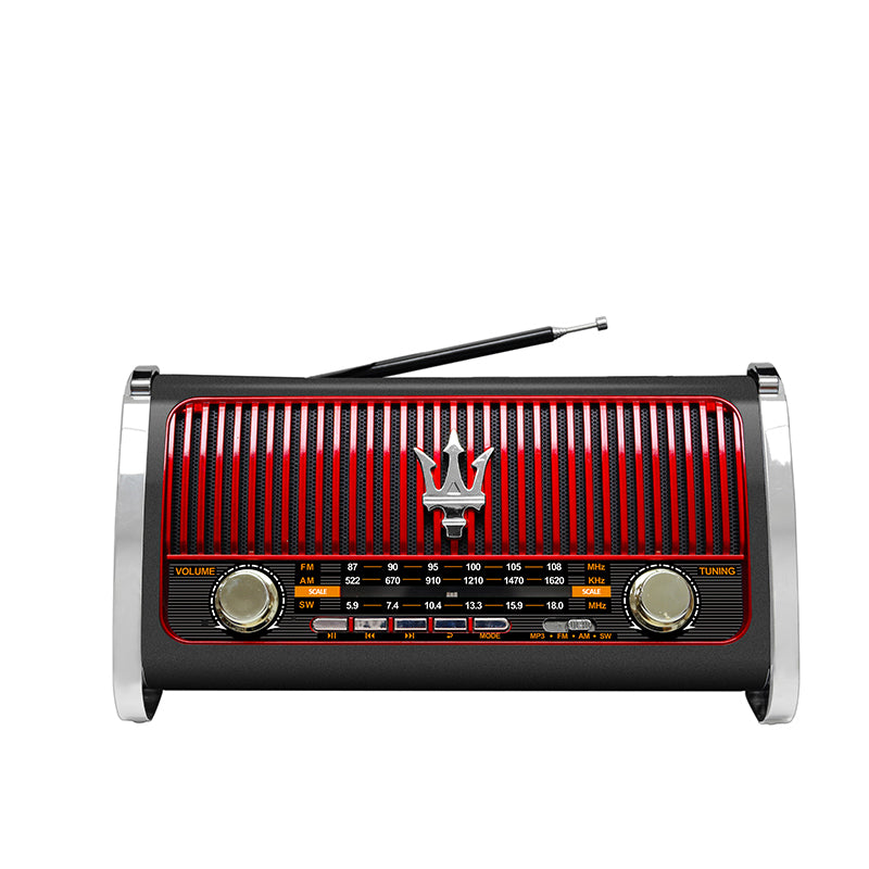 Classic Large Portable Retro Home AM/FM/Software Multi-Band Digital Portable Radio