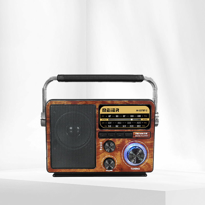 Customizable portable home radio with retro Bluetooth speaker, USB/TF card multi-functional radio