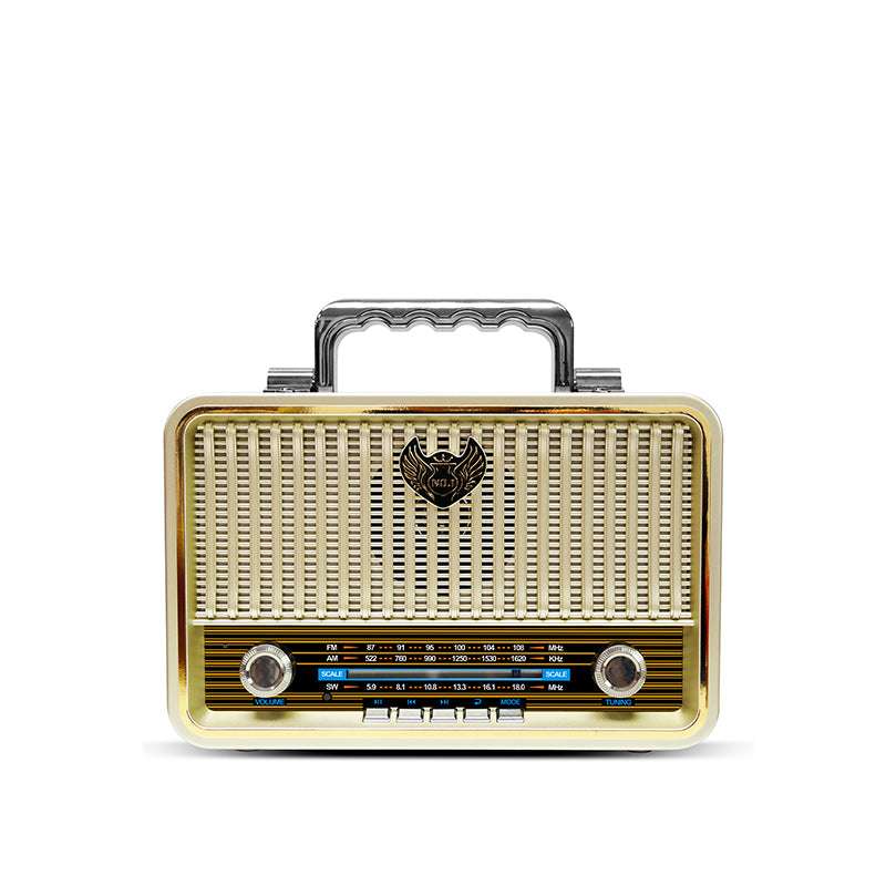 Emergency Radio Portable 3-Band Am FM Sw Radio, LED Flashlight, TF Card and MP3 Player, Rechargeable Speakers