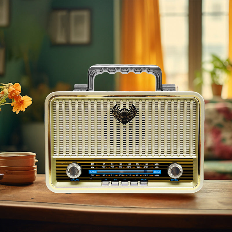Classic Large Portable Retro Home AM/FM/Software Multi-Band Digital Portable Radio