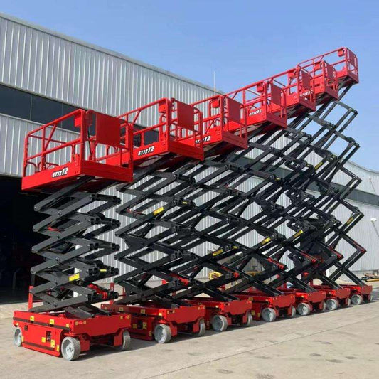 Best-selling 10m, 12m, 14m electric scissors lift mobile working platform for high-altitude operations  Inspection and factory inspection service