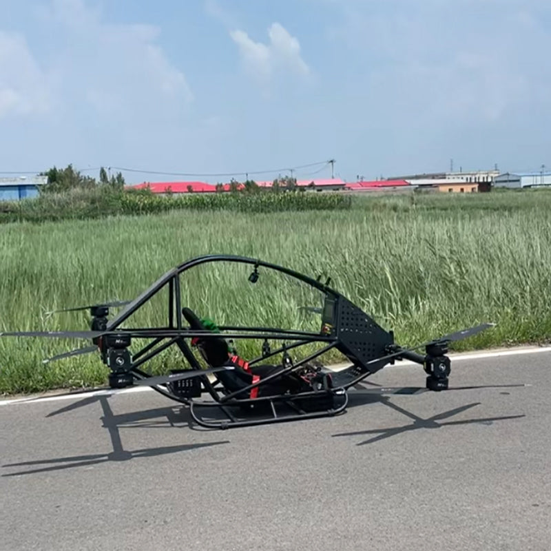 航空铝碳纤维材质的无人机乘云一号载人无人机，可载重100公斤