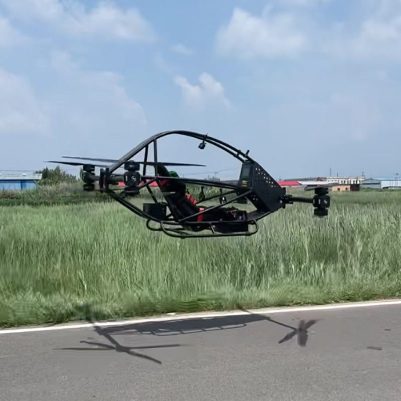 航空铝碳纤维材质的无人机乘云一号载人无人机，可载重100公斤
