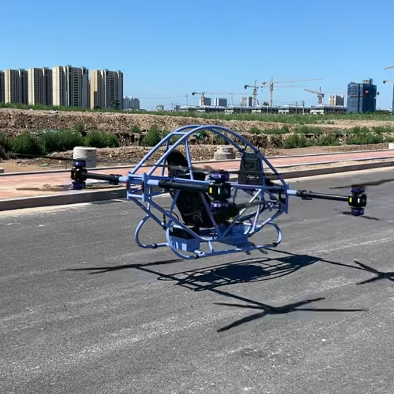 航空铝碳纤维材质的无人机乘云一号载人无人机，可载重100公斤