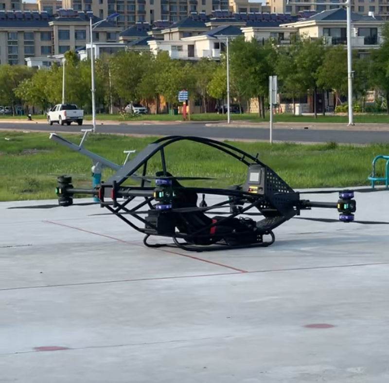 载人无人机乘云一号eVTOL载货无人机由航空铝，碳纤维材质构成 - 速航船务