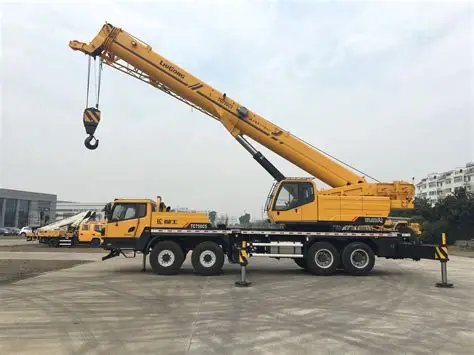 Advanced 10-ton mobile truck crane, featuring advanced technology and high safety standards. Inspection and factory certification services.