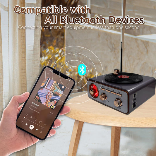 便携式多功能复古收音机FM/AM/SW 3波段内置收音机