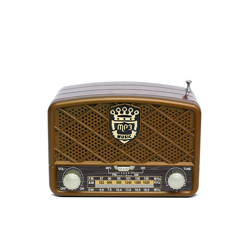 Reversible all-band radio with rechargeable function and multi-functional radio speaker