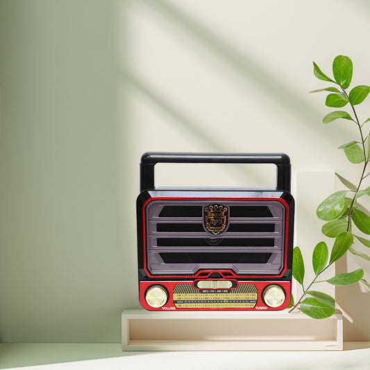 Retro wooden FM/AM/SW all-band radio, featuring USB and Bluetooth and other multi-functional features