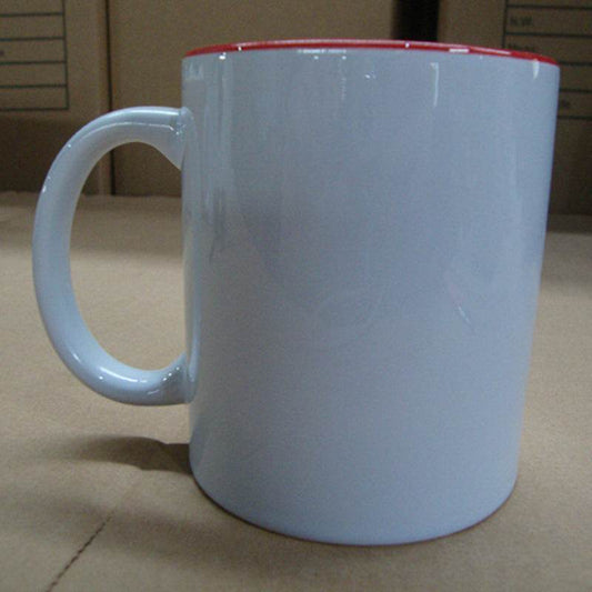11盎司白色升华彩色内陶瓷咖啡杯验货验厂检验服务 - 速航船务
