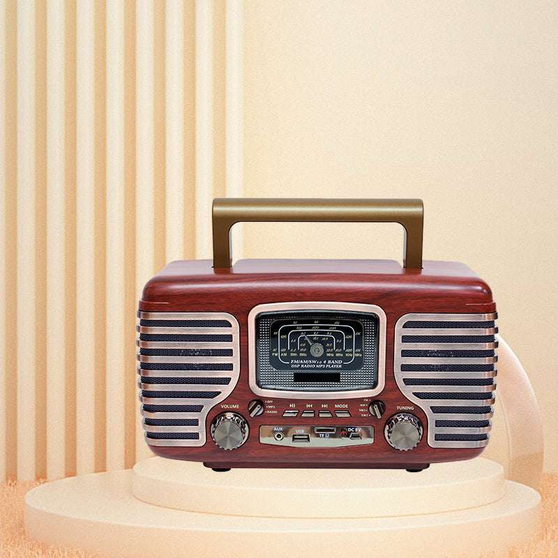 新款收音机复古迷你便携式收音机无线扬声器蓝牙收音机