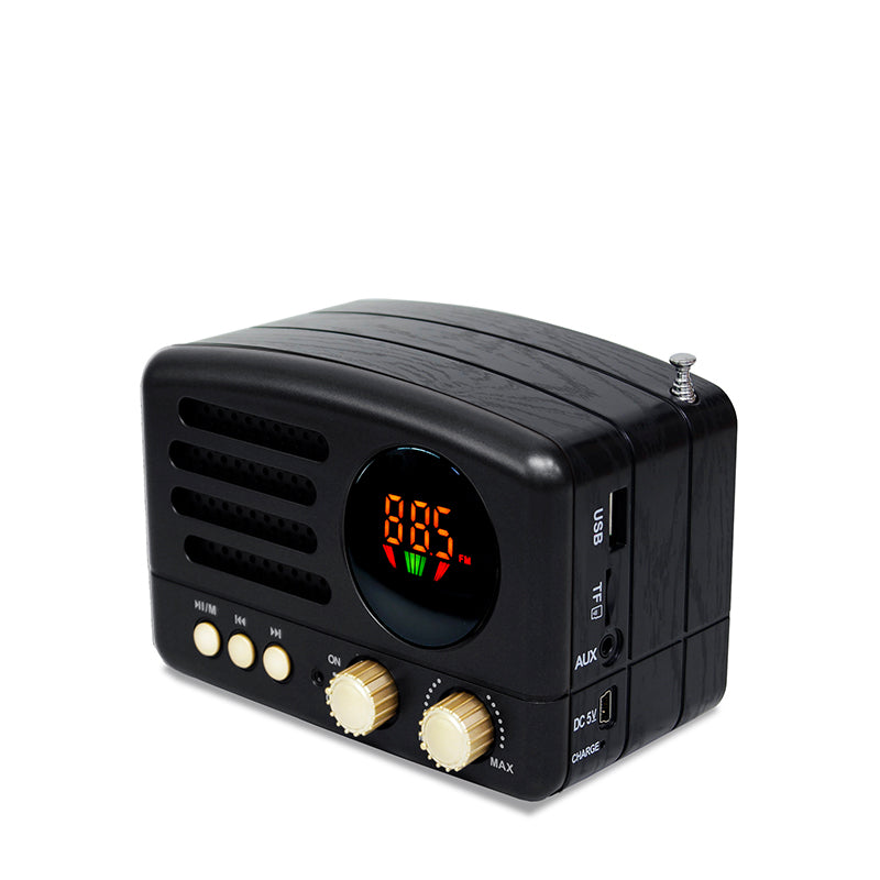 Retro multi-functional portable FM/AM/SW radio with built-in low-noise speaker and stereo sound system