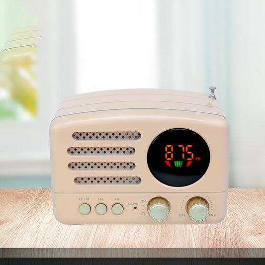Digital multi-band radio earphone jack battery-powered portable home AM/FM SW mini retro radio