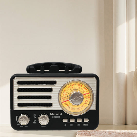 Retro style shortwave radio with Bluetooth - Retro pocket-sized FM/AM/SW radio