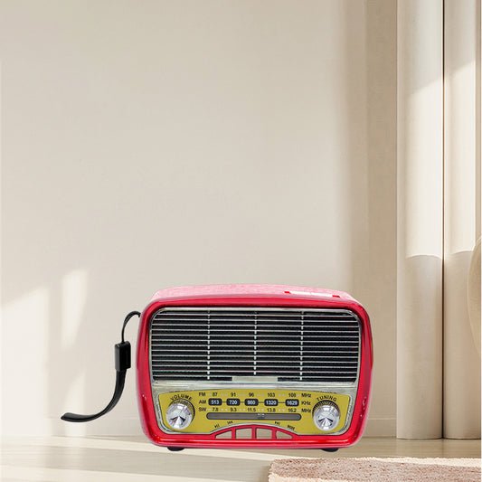 New multi-band retro BT speaker card, plug-and-play rechargeable FM/AM/SW multi-band radio