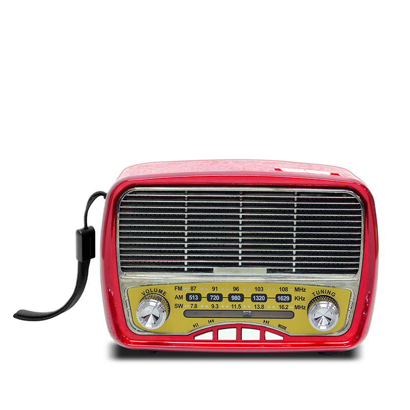 Retro multi-band radio, multi-functional outdoor speaker, classic wooden radio