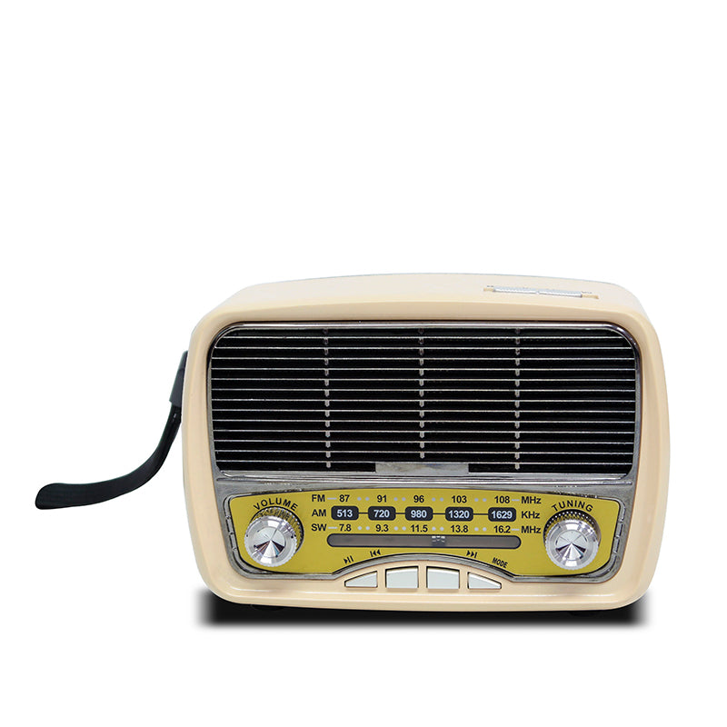 Retro multi-band radio, multi-functional outdoor speaker, classic wooden radio