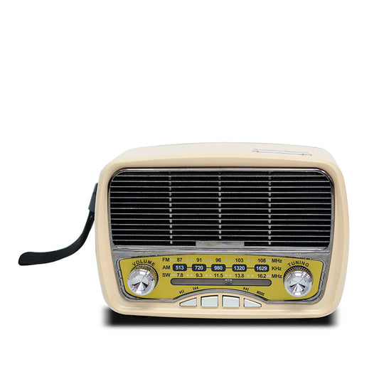 Retro multi-band radio, multi-functional outdoor speaker, classic wooden radio