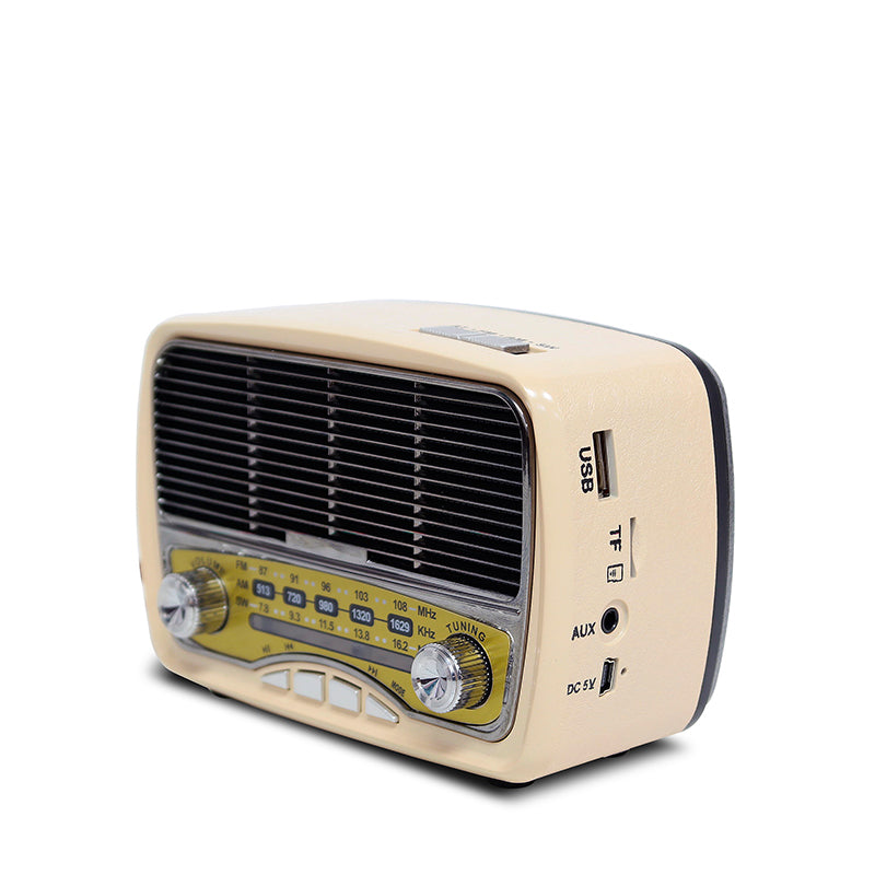 Retro multi-band radio, multi-functional outdoor speaker, classic wooden radio