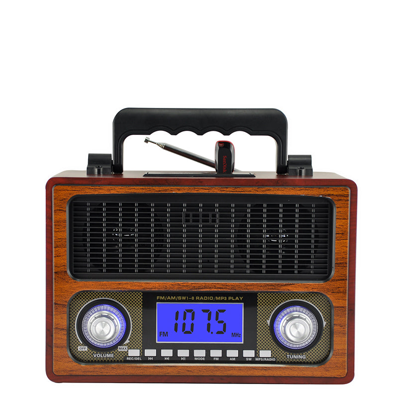 Portable 3-Band Am FM Sw Radio, TF Card and MP3 Player, Rechargeable Speaker radio
