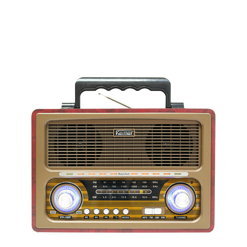 Portable 3-Band Am FM Sw Radio, TF Card and MP3 Player, Rechargeable Speaker radio