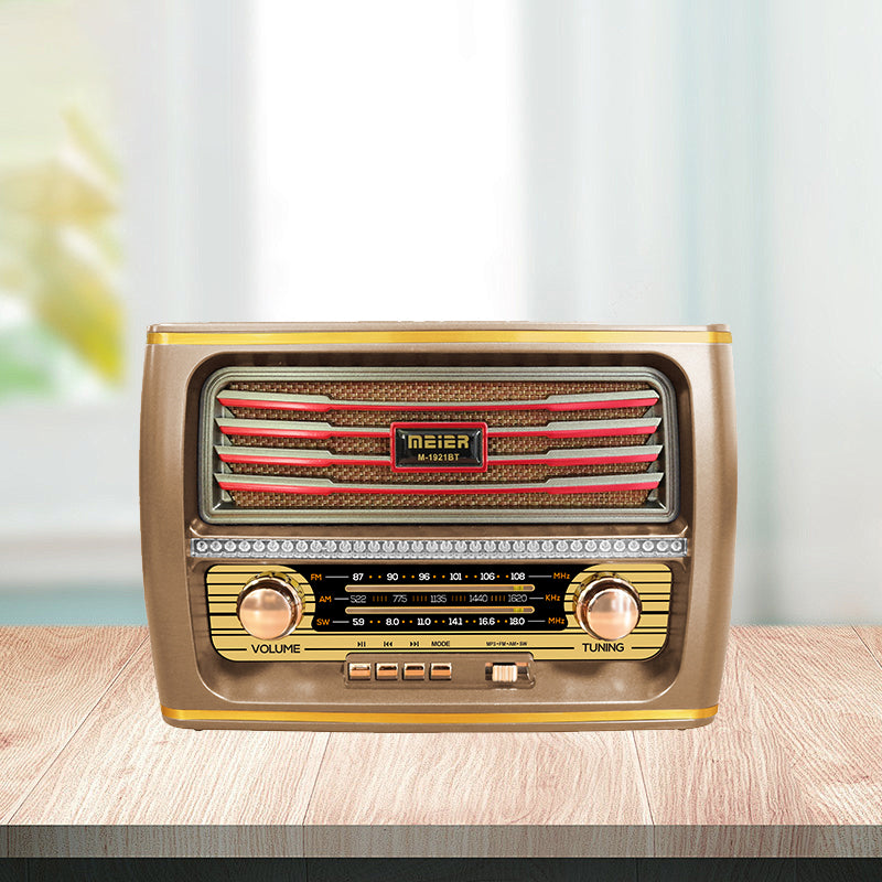Classic Large Portable Retro Home AM/FM/Software Multi-Band Digital Portable Radio