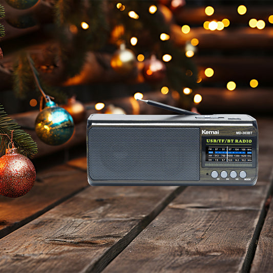 Retro speaker radio, walnut vintage rotary radio, with USB drive/TF card multiple functions