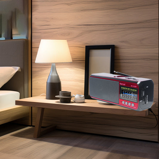 Portable retro classic design radio with rechargeable FM/AM/SW functions and built-in speaker