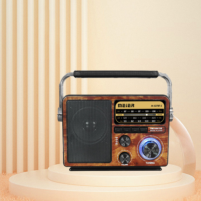 BT speaker, stylish and portable retro radio, with high-quality sound radio USB drive