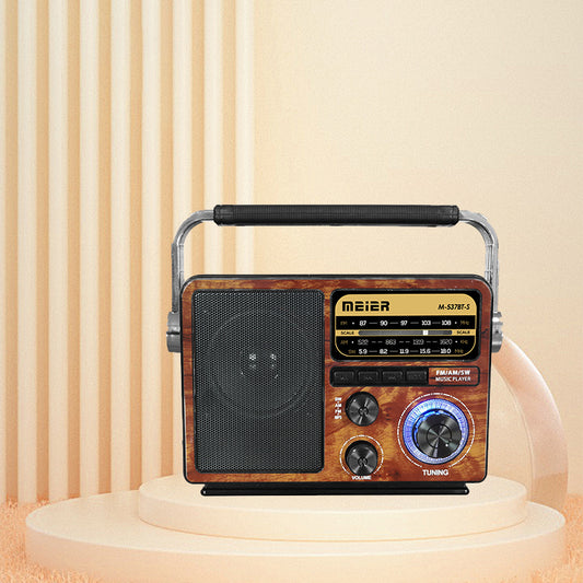 BT speaker, stylish and portable retro radio, with high-quality sound radio USB drive