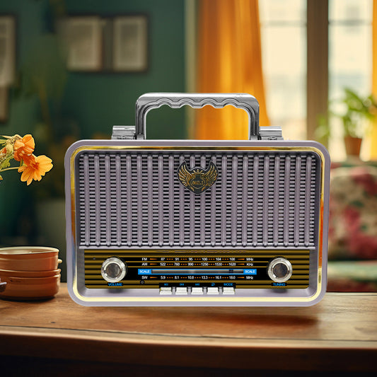 Classic Large Portable Retro Home AM/FM/Software Multi-Band Digital Portable Radio